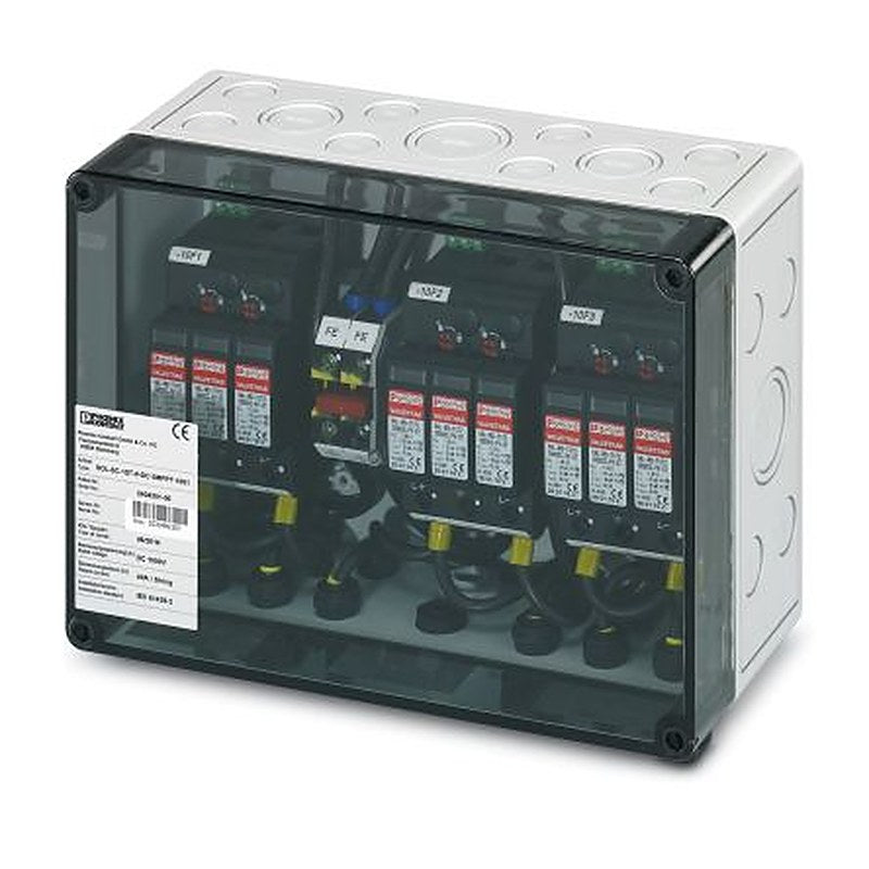Phoenix Contact SOL-SC-1ST-0-DC-3MPPT-2001 Series Black Polycarbonate Junction Box, IP65, 111 mm, 254mm 180 mm