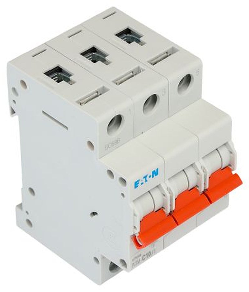 Eaton xPole PLSM Miniature Circuit Breaker, 3-Pole, 10A, Type C, 48 V dc DC, 10 kA Breaking Capacity