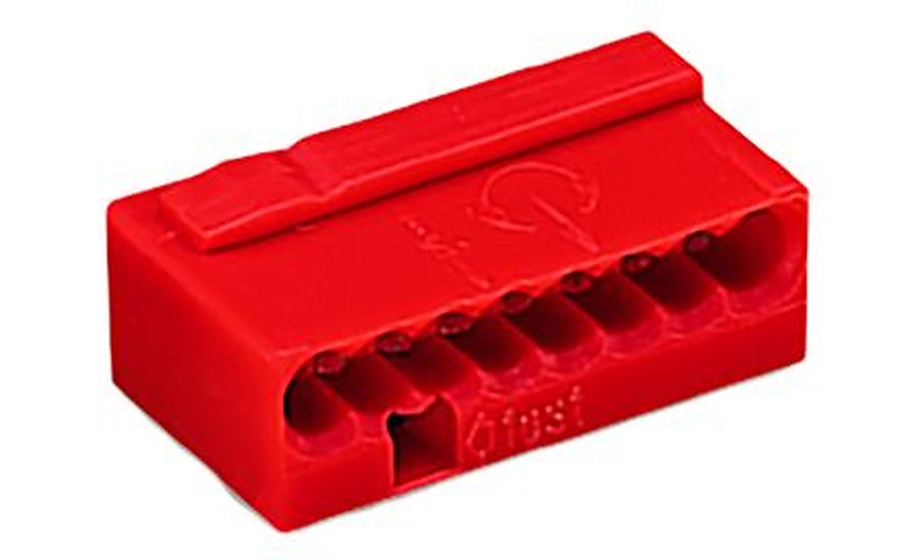 WAGO 243 MICRO PUSH WIRE Series Junction Box Connector, 8-Way, 20AWG, 22 AWG Wire, 6A Push-in