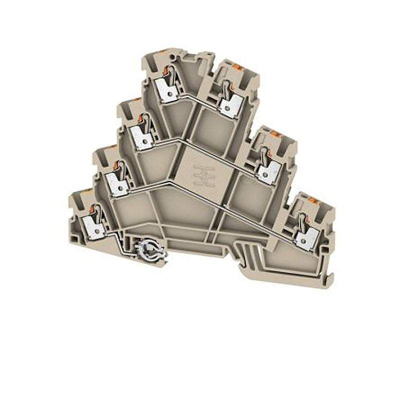 Weidmüller 2434340000 AMC Series Motor Connection Terminal Dark Beige, 2.5mm², 3-Level, Push-in, IECEx/ATEX