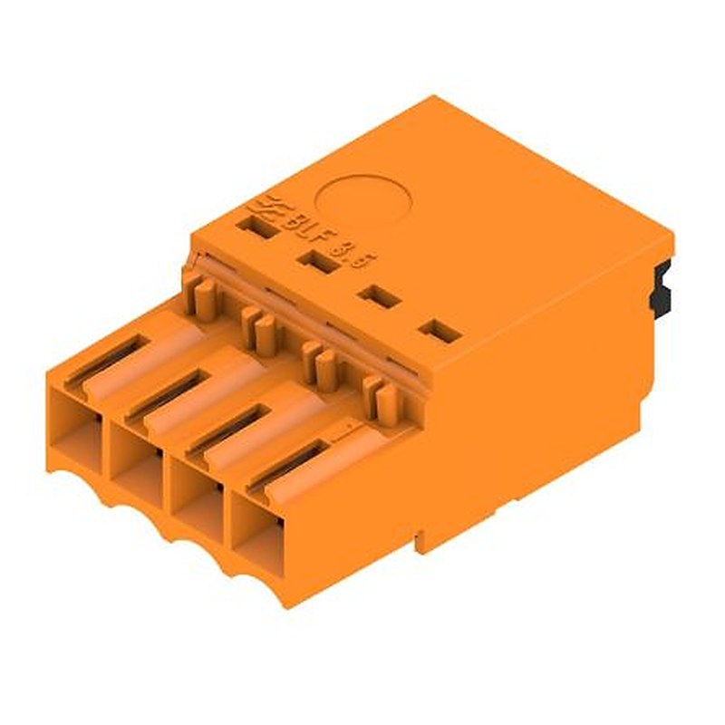 Weidmüller 2459070000 Series Straight PCB Socket, 4-Contact, 1 Row, 3.5 mm Pitch Push-in