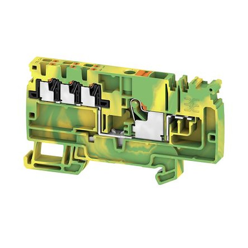 Weidmüller 2464740000 AAP Series Distribution Unit Green, Yellow, 6mm², 1-Level, Push-in, IECEx/ATEX