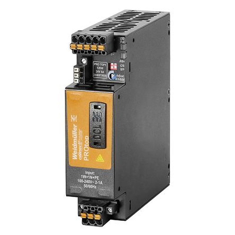 Weidmüller ProTOP Switched Mode DIN Rail Power Supply 340 V dc, 277V ac AC/DC Input 12V dc, 10 A Output DC 120 W
