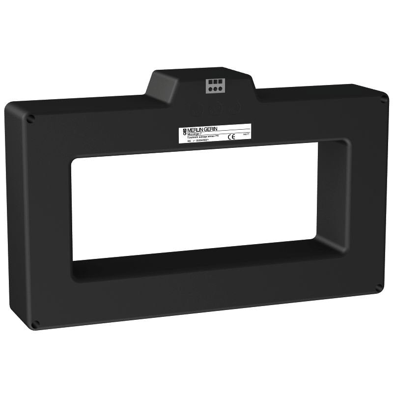 The Schneider Electric's rectangular sensor is for earth leakage protection. This is compatible with MasterPact NT, Masterpact NW and ComPact NS630b to 1600 ranges. Height inside 115 mm Width inside 280 mm Depth 71 mm