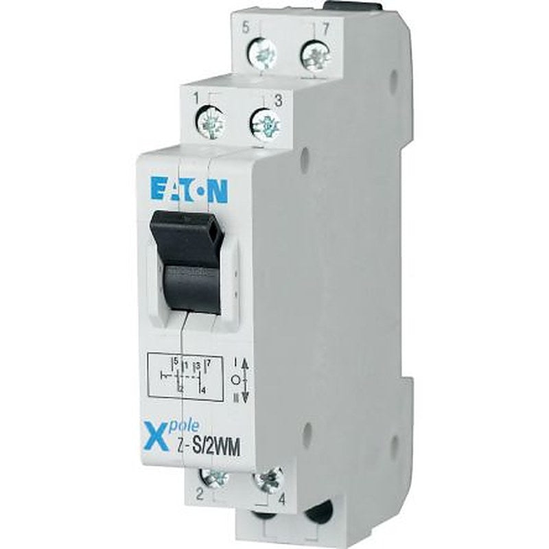 Eaton 2-Pole DIN Rail Changeover Switch -, IP40, 20A