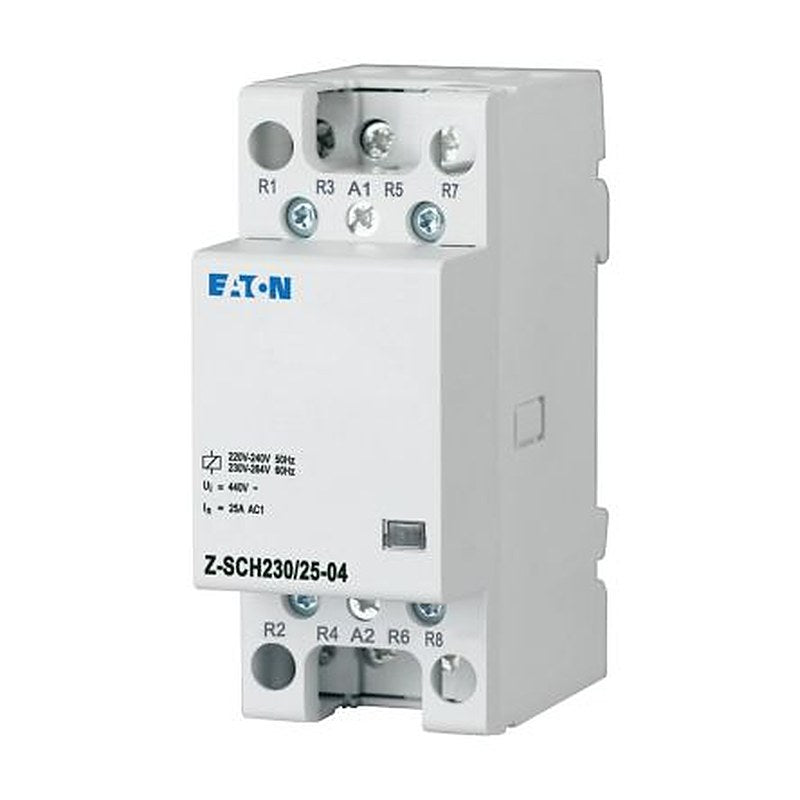 Eaton Z-SCH Installation Contactor, 230V ac Coil, 3-Pole, 25 A 195.5V, 253 V, 4 NC, 440V