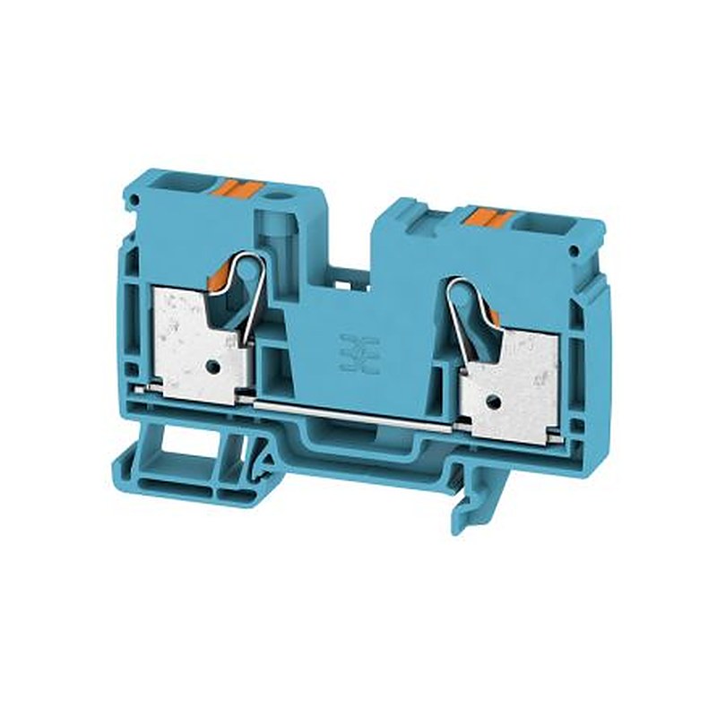 Weidmüller 2490370000 A2C Series Feed Through Terminal Block Blue, 10mm², 1-Level, Push-in, IECEx/ATEX