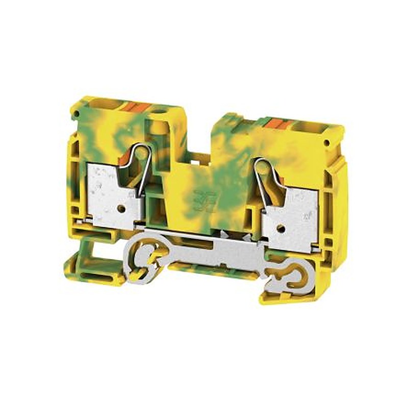 Weidmüller 2490440000 A2C Series PE Terminal Green, Yellow, 10mm², 1-Level, Push-in, IECEx, ATEX
