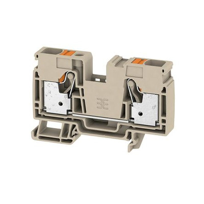Weidmüller 2494000000 A2C Series Feed Through Terminal Block Dark Beige, 6mm², 1-Level, Push-in, IECEx/ATEX