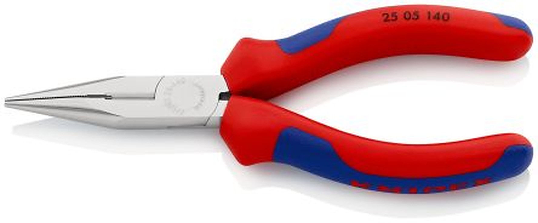 Knipex 1-Piece Long Nose Plier Pointed, 140 mm Overall, 42mm Jaw