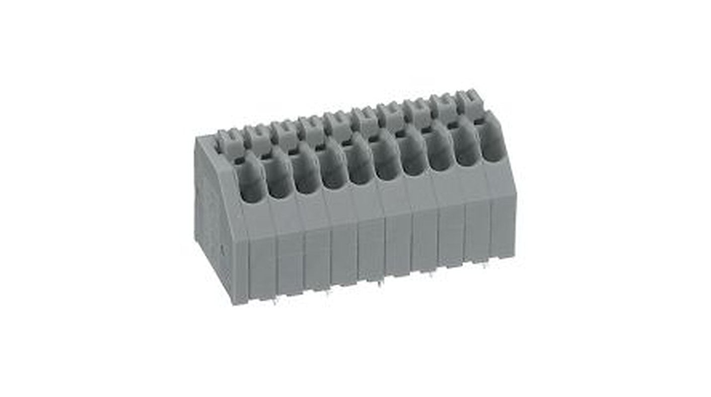 WAGO 250 Series PCB Terminal Block, 8-Contact, 2.54 mm Pitch, PCB, 1 Row
