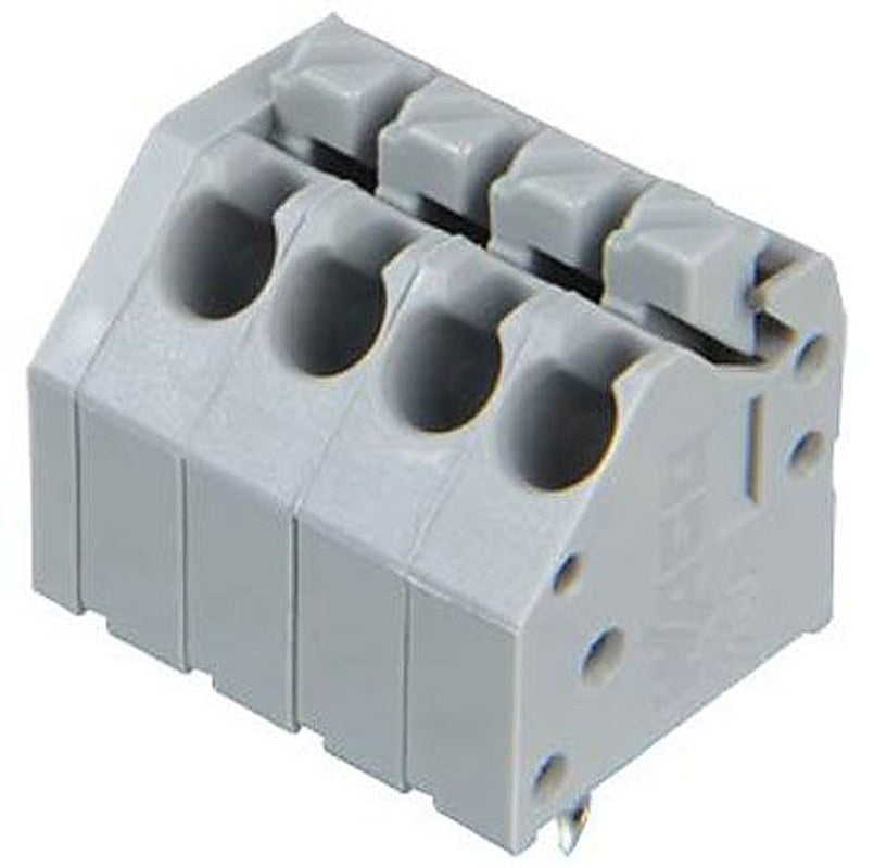 WAGO 250 Series PCB PCB Terminal Block Female Push-in, 4-Pole, 10A, 5 A, 8 A, 4-Way