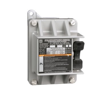 Switch, manual, 20A, 2 pole, 3HP at 575VAC, single phase, toggle operated, no indicator, NEMA 7&9, one conduit opening (Switch manual) is a Schneider Electric product. Designed for reliable performance and long service life. Available across Iraq — contact us for pricing and delivery options.