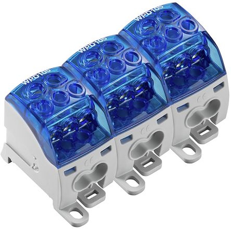 Weidmüller 2521770000 WPD Series Distribution Unit Blue, 1-Level, Screw, IECEx/ATEX