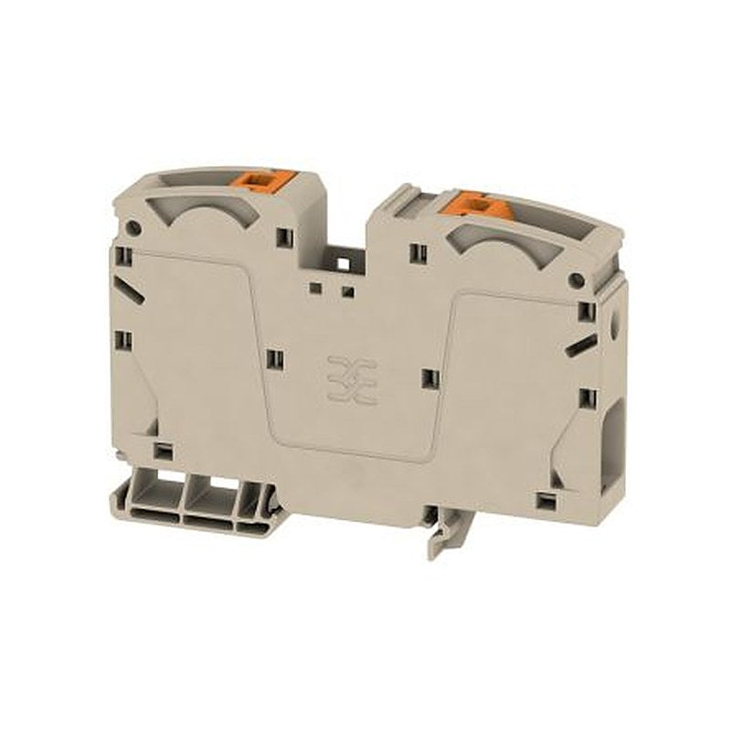 Weidmüller 2551510000 A2C Series Feed Through Terminal Block Dark Beige, 35mm², 1-Level, Push-in, IECEx/ATEX