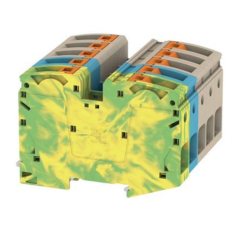 Weidmüller 2551540000 A2C Series Feed Through Terminal Block Dark Beige, 35mm², 1-Level, Push-in, IECEx/ATEX