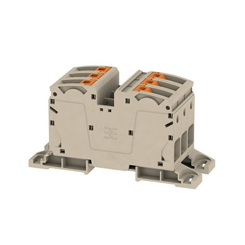 Weidmüller 2552170000 A2C Series Feed Through Terminal Block Dark Beige, 35mm², 1-Level, Push-in, IECEx/ATEX