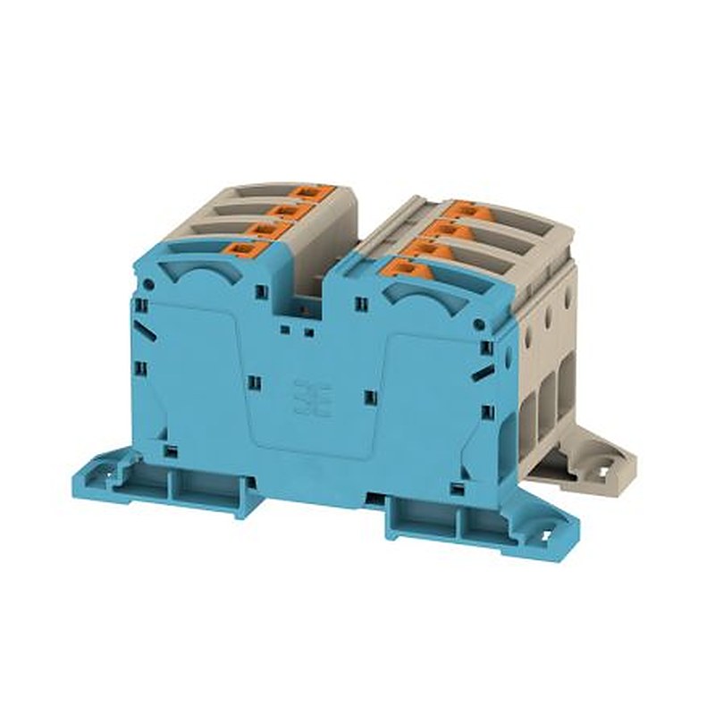 Weidmüller 2552190000 A2C Series Feed Through Terminal Block Dark Beige, 35mm², 1-Level, Push-in, IECEx/ATEX