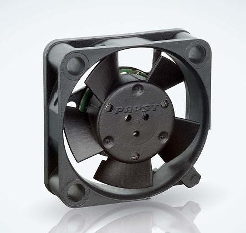 ebm-papst 250 Series Axial Fan, 5V dc, 4.6 m³/h, 600 mW, 120 mA Max, IP20 25 mm 25mm 8 mm