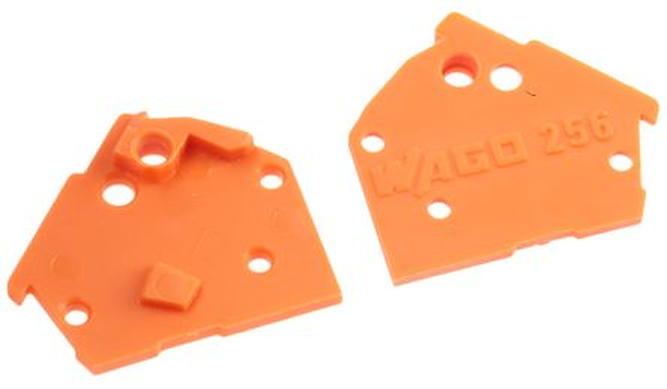 WAGO, 256 Polyamide 66 End Plate for use with PCB Terminal Blocks & Pluggable Connectors