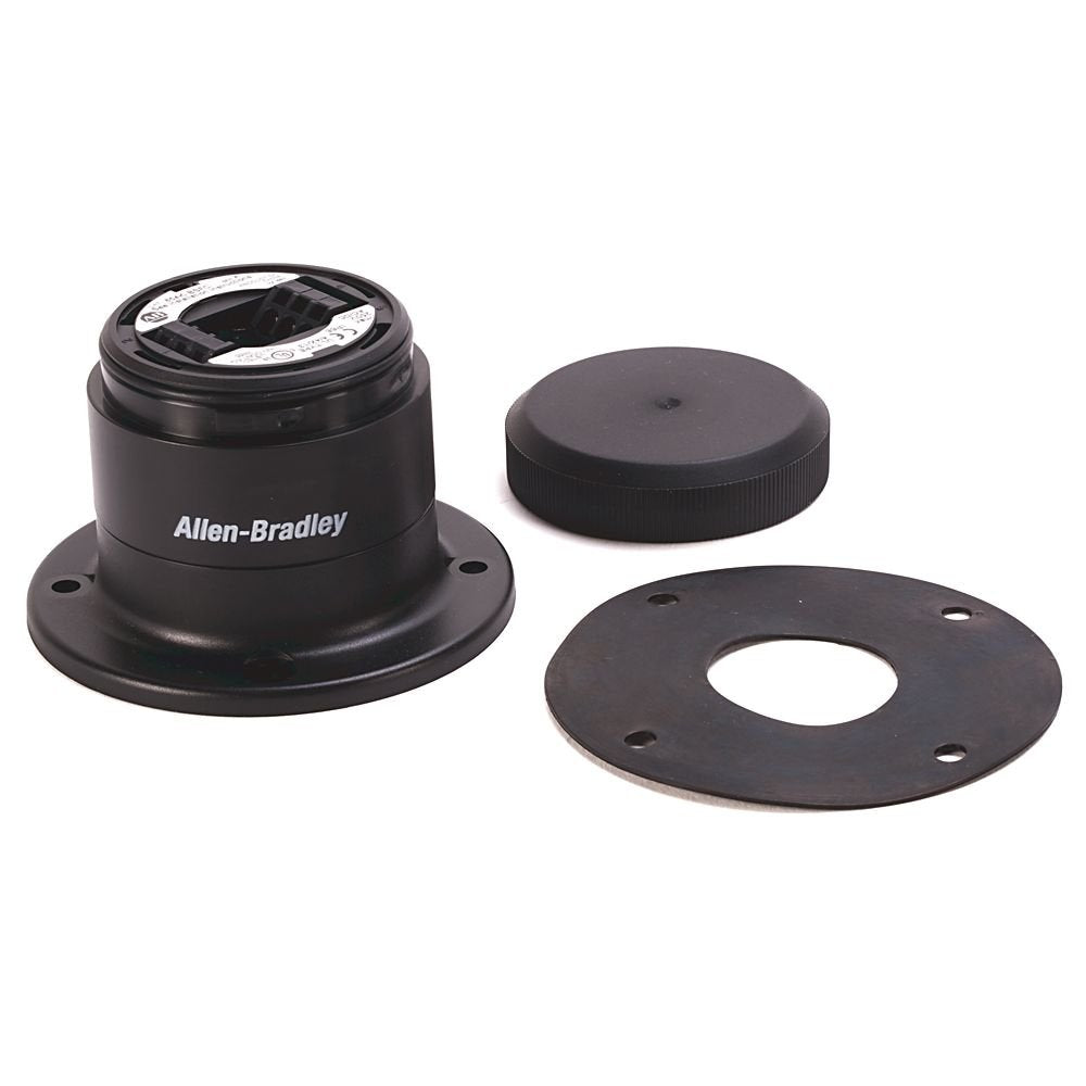 The Rockwell Automation provides a mountng base comes with ingress rating of UL type 4/4X/13 and IP66. For 5 modue stack shock is 40G and vibration is 5G. Cap is included. Suitable for bracket and floor mounting. Mounting type is surface mount Black in color Recommended wire size is 0.2 mm² Screwless terminal blocks