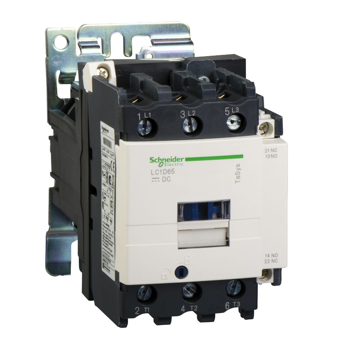 The Schneider Electric contactor for motor control applications. It provides a low consumption coil with electronic control. For operating rates until 3600 cycles per hour and environments until 60°C, it procures high reliability and durability. It is compact and has DIN-rail mounting or screw fixing. Ring-lug terminals Easier to install and operate with multi-standard screws Improved fire resistance, and dustproof auxiliaries