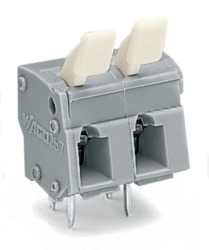 WAGO 257 Series PCB Connector, 2-Contact, 7.62 mm Pitch, Through Hole, 1 Row