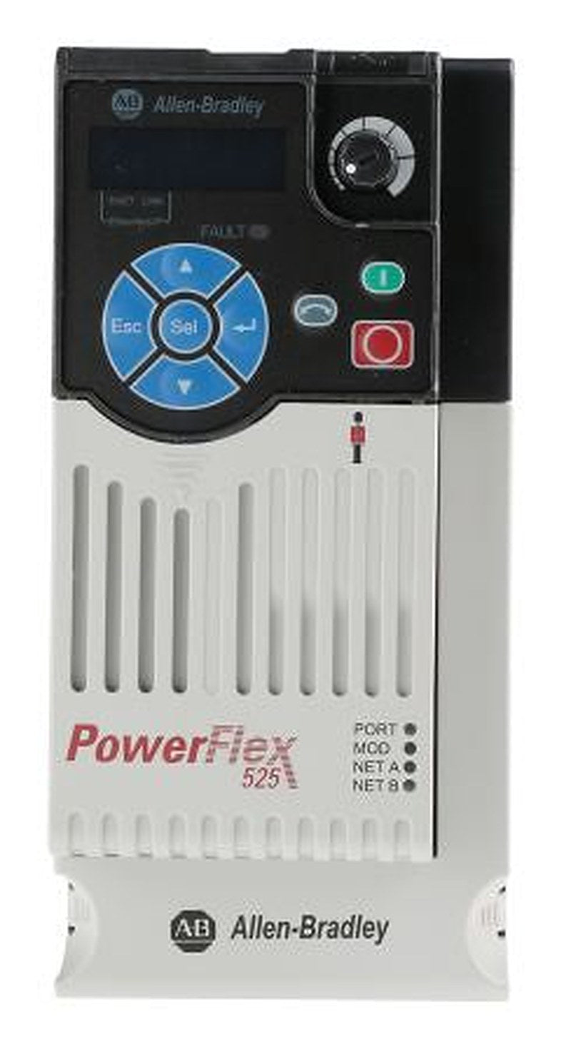 Allen Bradley Inverter Drive, 4 kW, 3 Phase, PowerFlex 525 Series 528V 10.5 A