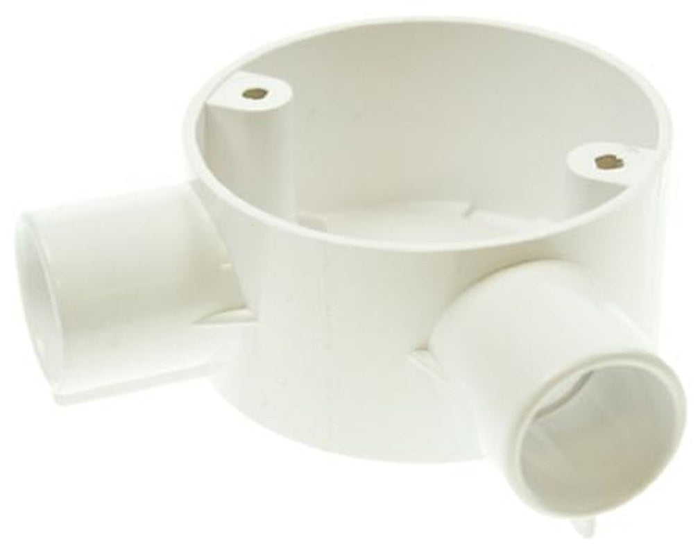 Schneider Electric Conduit, Conduit Fitting, 25 mm Nominal Size, Polyvinyl Chloride (Unplasticised), White