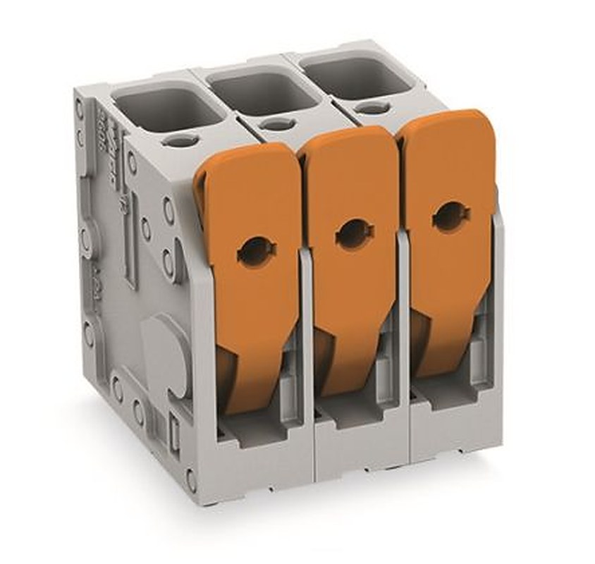 WAGO PCB Terminal Block, 3-Contact, 7.5 mm Pitch, 1 Row, 2606-3103/020-000