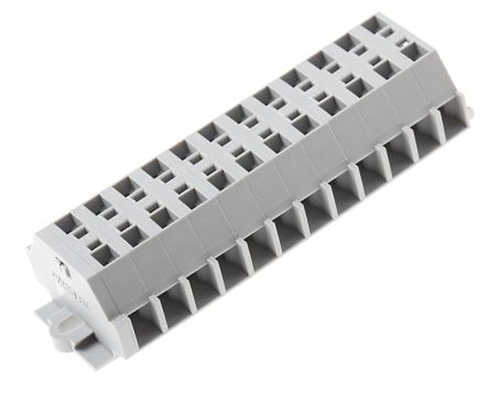 WAGO 261-112 261 Series Terminal Strip Grey, 2.5mm², 1-Level, Cage Clamp