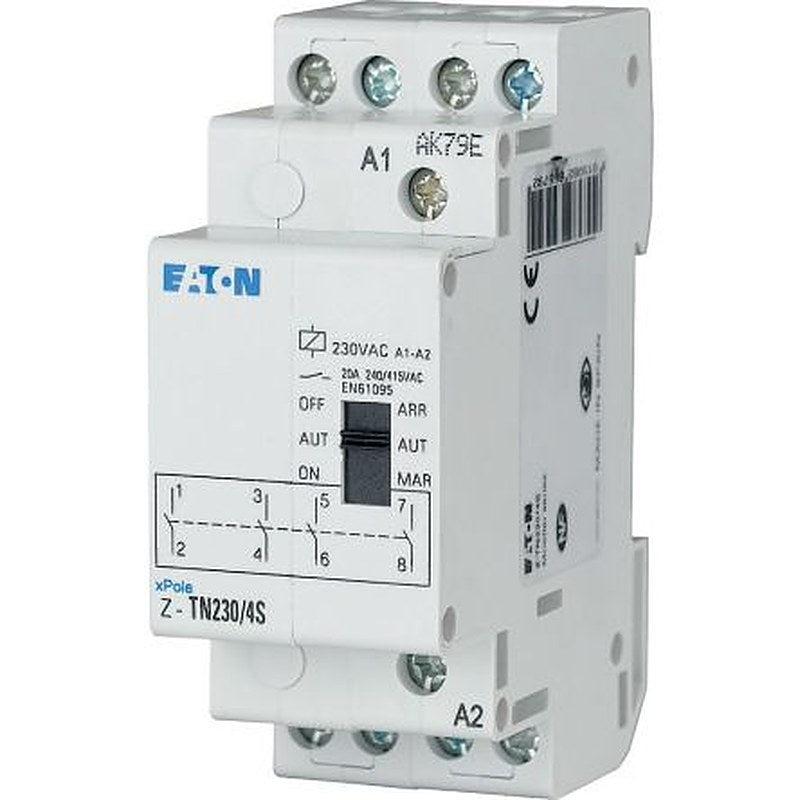 Eaton Z-TN Series Relay, DIN Rail, 230V ac Coil, 4PST