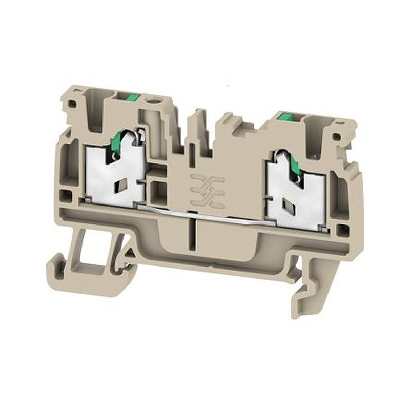 Weidmüller 2674530000 AS2C 2.5 Series Feed Through Terminal Block Dark Beige, 1-Level, Snap-In