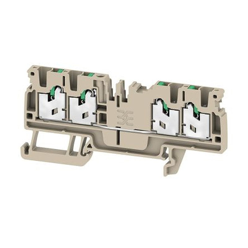 Weidmüller 2674550000 AS4C 2.5 Series Feed Through Terminal Block Dark Beige, 1-Level, Snap-In