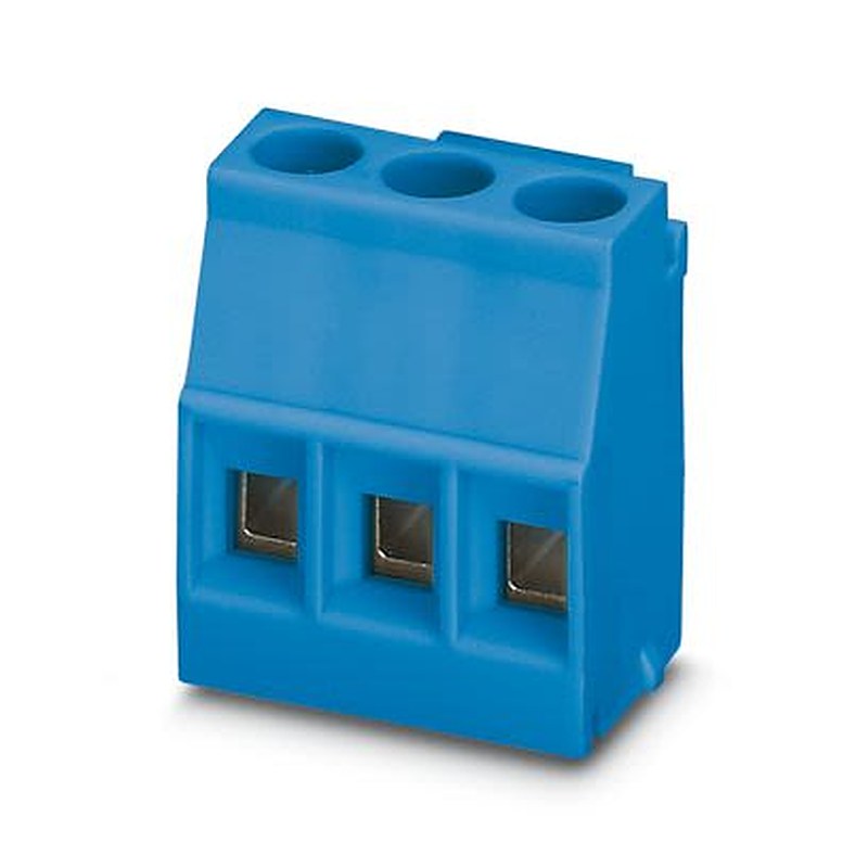Phoenix Contact MKDSO Series PCB Terminal Block, 3-Contact, 5 mm Pitch, Wave Soldering Mount, 1 Row