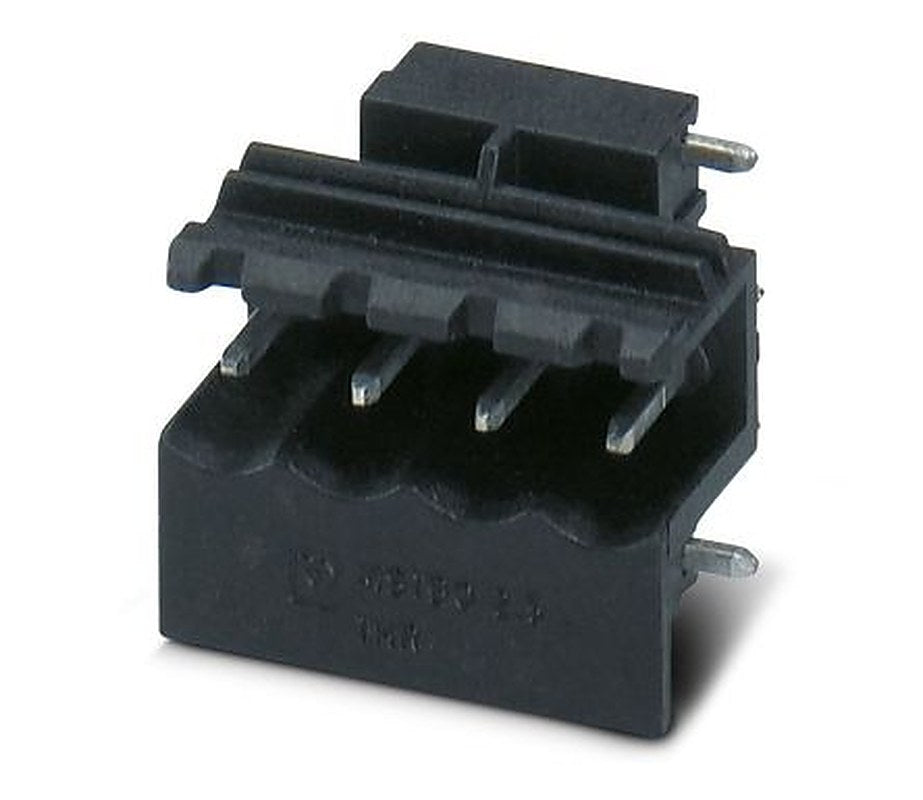 Phoenix Contact 5/4-G1R THRR44 BK, MSTBO 2 Series Right Angle Solder Pluggable Terminal Block, 4 Contact(s), 5 mm Pitch,