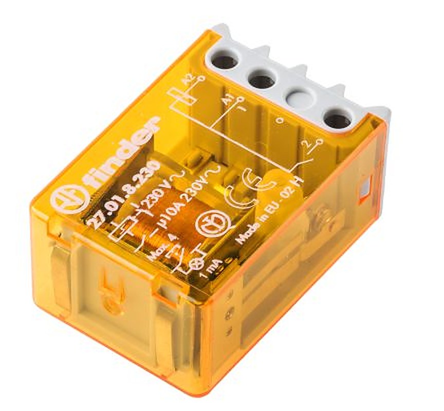 Finder Panel Power Relay, 230V ac Coil, 10mA Switching Current, 1 NO