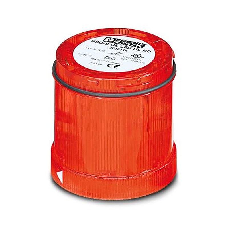 Phoenix Contact PSD Series Red Flashing Effect Flashing Light Element, LED Bulb 24V ac/dc, AC/DC, IP65