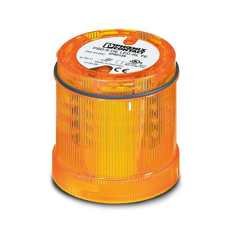 Phoenix Contact PSD Series Yellow Rotating Effect Flashing Light Element, LED Bulb 24V ac/dc, AC/DC, IP65