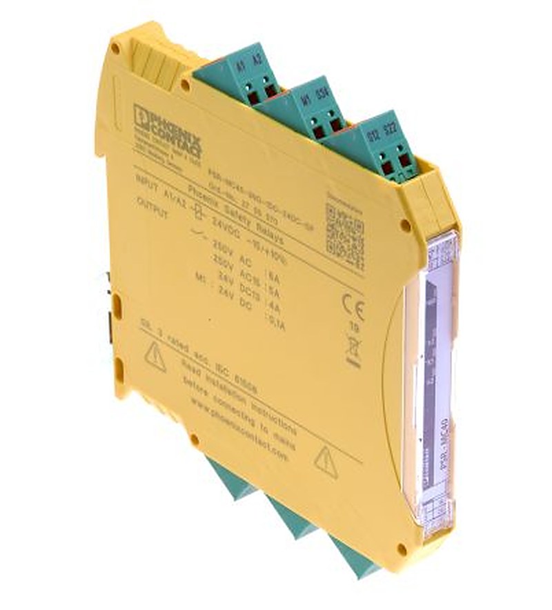Phoenix Contact PSR-MC40-3NO-1DO-24DC-SP, 24V dc Safety Relay, 3 Safety Contacts, 3