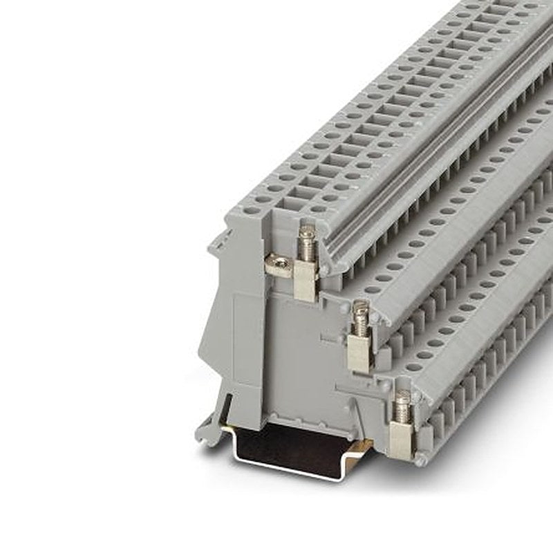 Phoenix Contact 2715966 DIK 1.5 Series DIN Rail Terminal Block Grey, 2.5mm², 3-Level, Screw