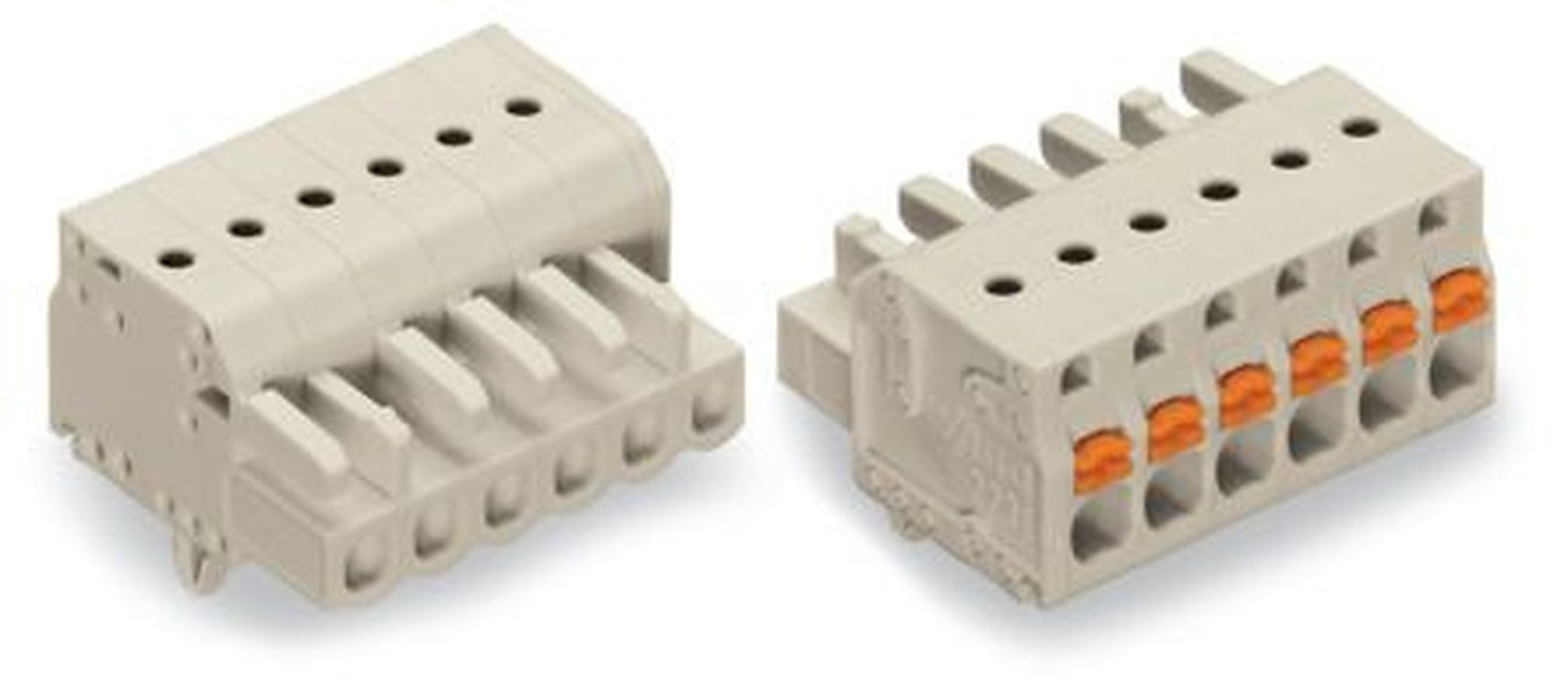 WAGO 2721 Series Cable Connector Female Push-in, 4-Pole, 16A, 4-Way