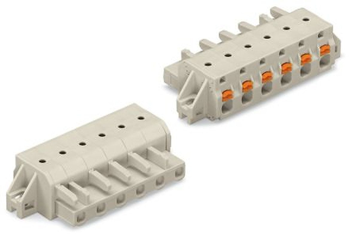 WAGO 2721 Series Cable Connector Female Push-in, 6-Pole, 16A, 6-Way