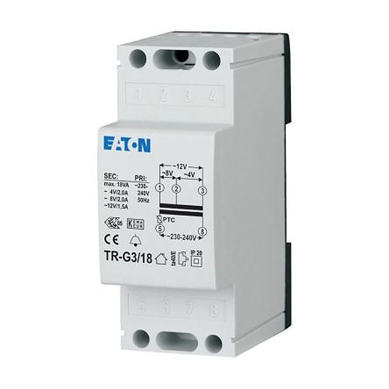 Eaton 0 W DIN Rail Transformer, 230 V ac Primary, 4 V Secondary, RoHS