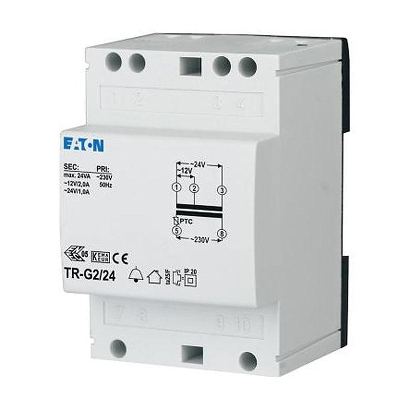 Eaton 0 W DIN Rail Transformer, 230 V ac Primary, 12 V Secondary, RoHS