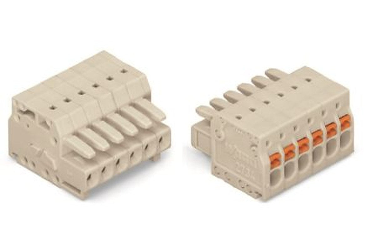 WAGO Pluggable Terminal Block, 6-Contact, 3.5 mm Pitch, 1 Row, 2734-106
