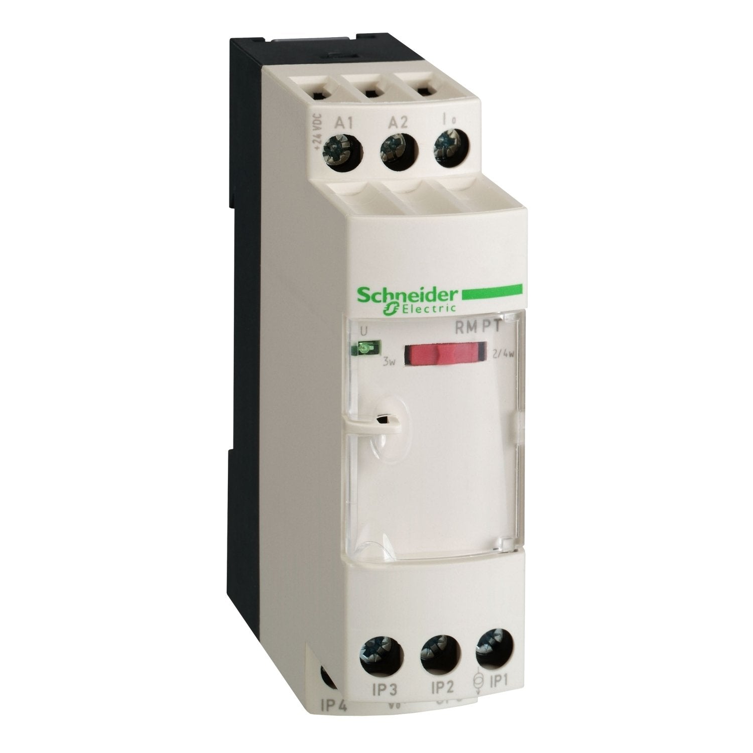 Schneider Electric RMPT33BD This temperature transmitter is part of the range of Harmony Analog interfaces. It is designed to convert signal of Pt100 probe into standard electrical signal which is compatible with automation platforms, controllers. Its supply voltage is 24V DC, non isolated. It also allows the connection distance between a sensor and the measurement acquisition device to be increased. The cables used to connect the converters to process equipment (PLCs) are standard cables, which are more co