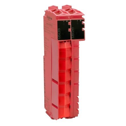 The Schneider Electric Safety digital output module is furnished with 2 wires for electrical connection. Its housing color is red. It meets the typical requirements of production and packaging machinery, as well as material handling and assembly systems. This modular IO system provides a flexible and scalable configuration of remote or distributed IO islands by connection. Sustainable High performance
