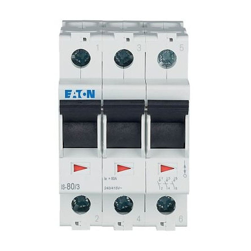 Eaton 3-Pole Distribution Board Isolator Switch -, IP40, 80A, 0 W