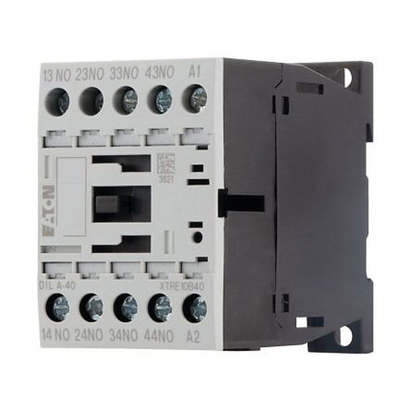 Eaton DILA Contactor Relay, 110V ac Coil, 4-Pole, 4 A 120V ac, 4 NO, 415V ac